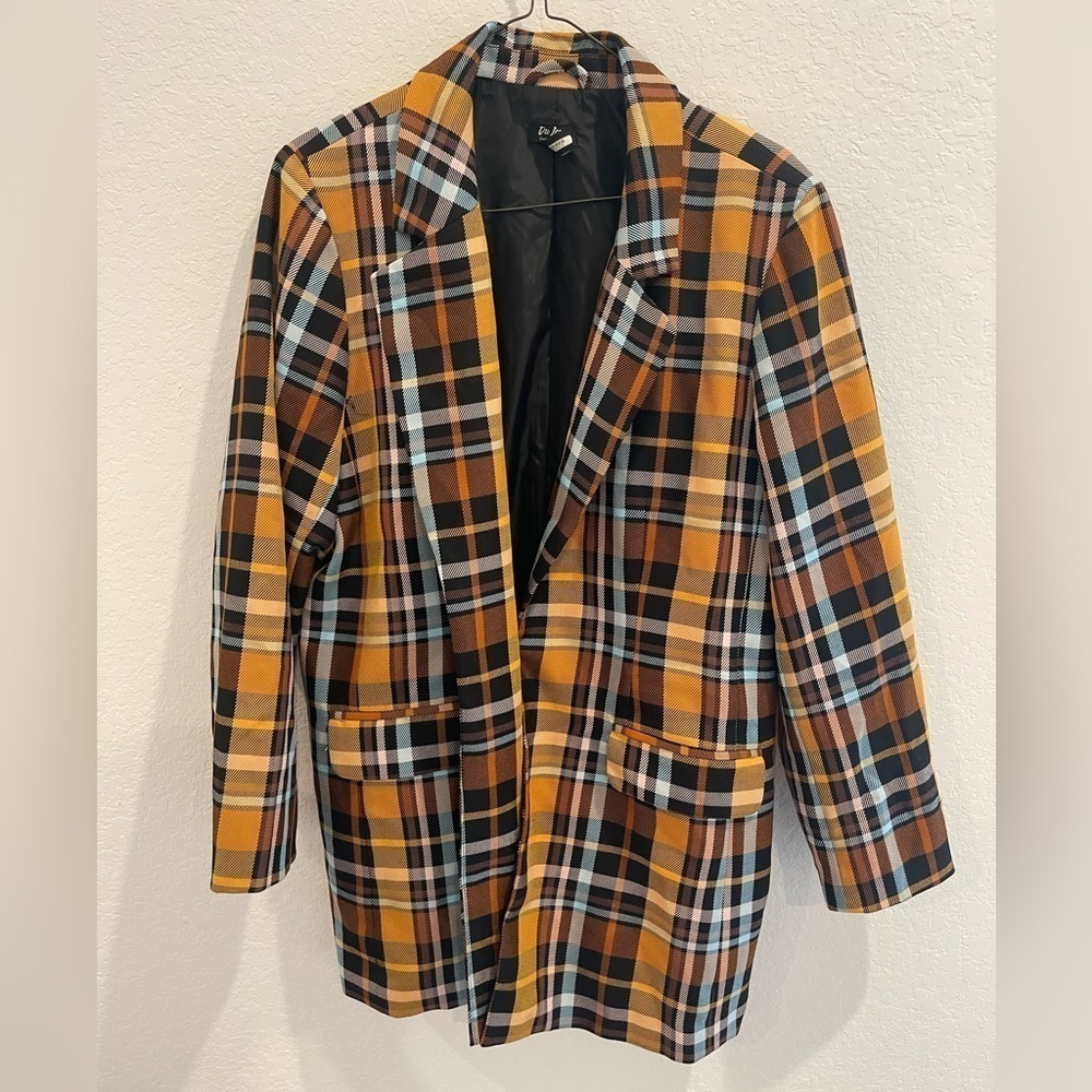 Du‎ Jour Multi Color Blazer Size Large